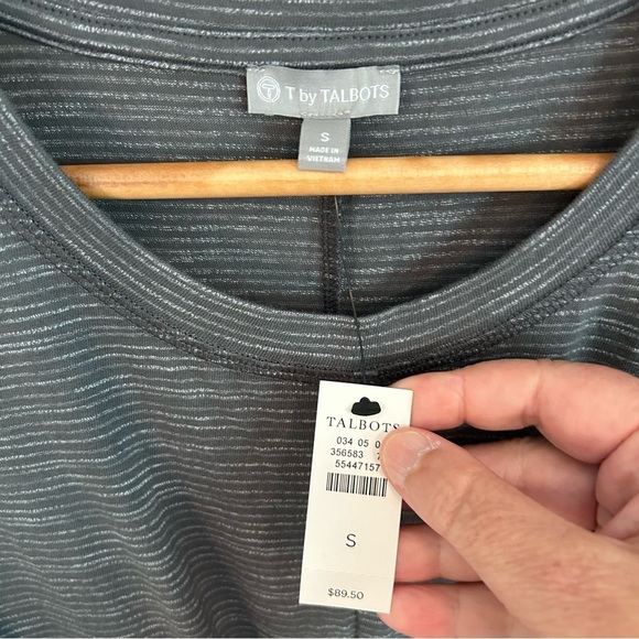 T by Talbots Tie-Front Tee Shirt Dress. Size Small. - Picture 5 of 10